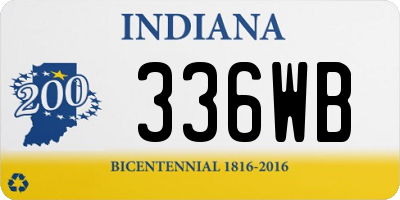 IN license plate 336WB