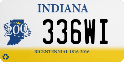 IN license plate 336WI