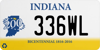 IN license plate 336WL