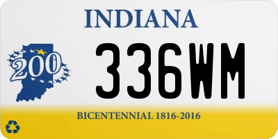 IN license plate 336WM