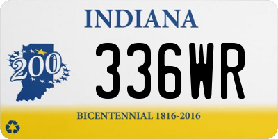 IN license plate 336WR