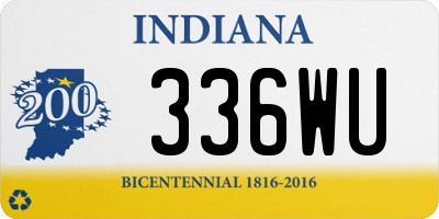 IN license plate 336WU
