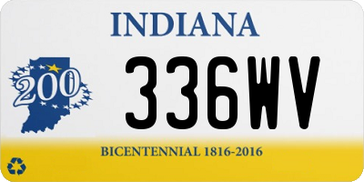 IN license plate 336WV