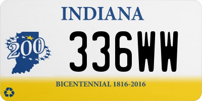 IN license plate 336WW