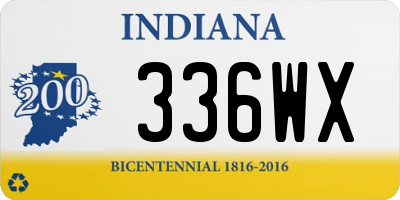 IN license plate 336WX