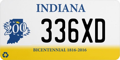 IN license plate 336XD