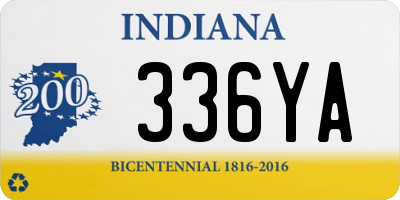 IN license plate 336YA