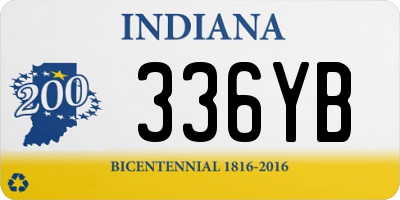 IN license plate 336YB