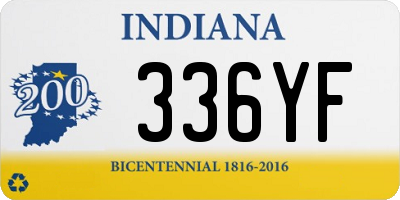 IN license plate 336YF