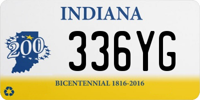 IN license plate 336YG