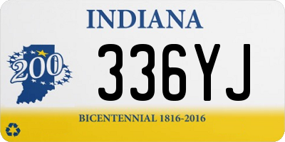 IN license plate 336YJ