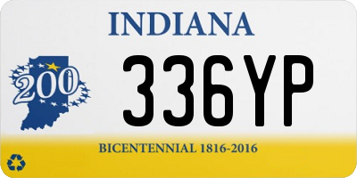 IN license plate 336YP