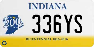 IN license plate 336YS