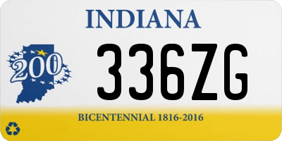 IN license plate 336ZG