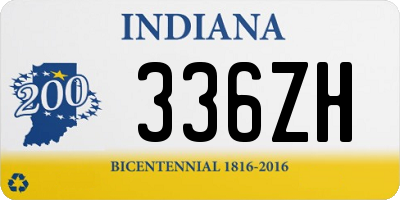 IN license plate 336ZH