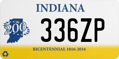 IN license plate 336ZP