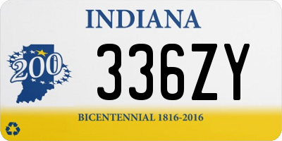 IN license plate 336ZY