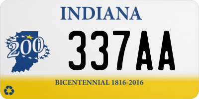 IN license plate 337AA