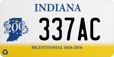 IN license plate 337AC