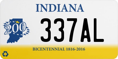 IN license plate 337AL