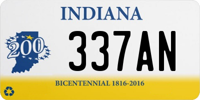 IN license plate 337AN