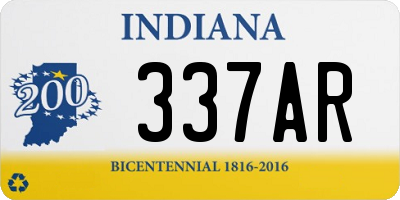 IN license plate 337AR