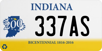 IN license plate 337AS