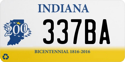 IN license plate 337BA