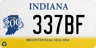 IN license plate 337BF