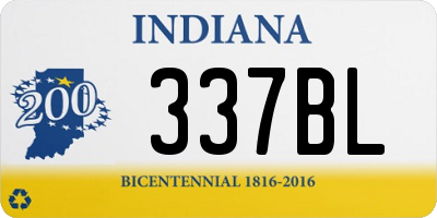 IN license plate 337BL