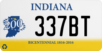 IN license plate 337BT