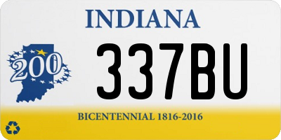 IN license plate 337BU