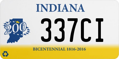 IN license plate 337CI