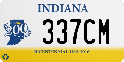 IN license plate 337CM