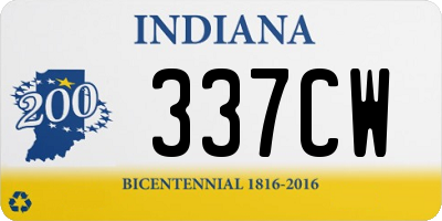 IN license plate 337CW