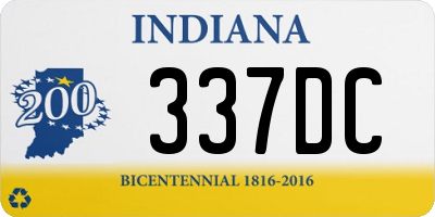 IN license plate 337DC