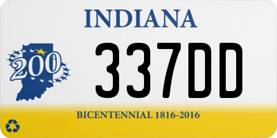 IN license plate 337DD