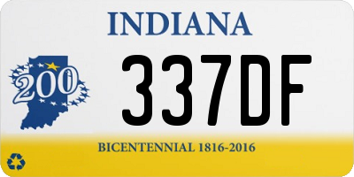 IN license plate 337DF