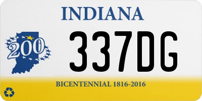 IN license plate 337DG