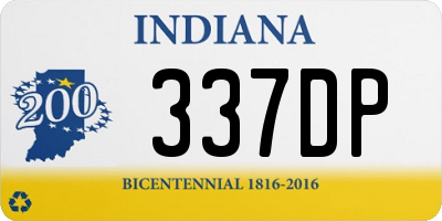 IN license plate 337DP