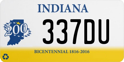 IN license plate 337DU