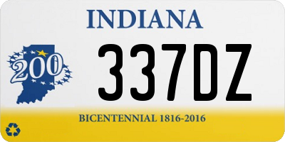 IN license plate 337DZ