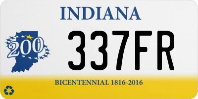 IN license plate 337FR