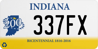 IN license plate 337FX