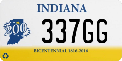 IN license plate 337GG