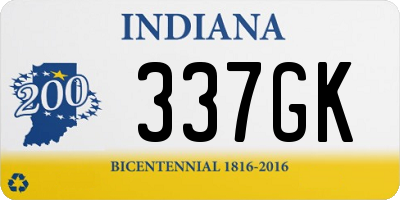 IN license plate 337GK