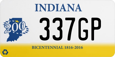 IN license plate 337GP