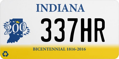 IN license plate 337HR