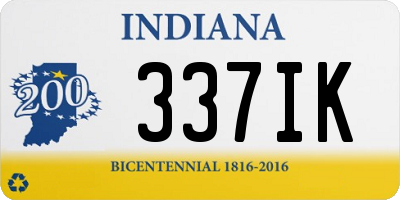 IN license plate 337IK