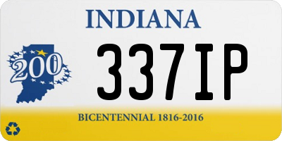 IN license plate 337IP